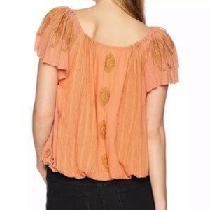 Free People Pukka Pale Coral Boho Peasant …‎